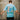 Outside photo of Bregos Brando blue men's t-shirt – spiritual man print with text 'a human experience' in soft cotton