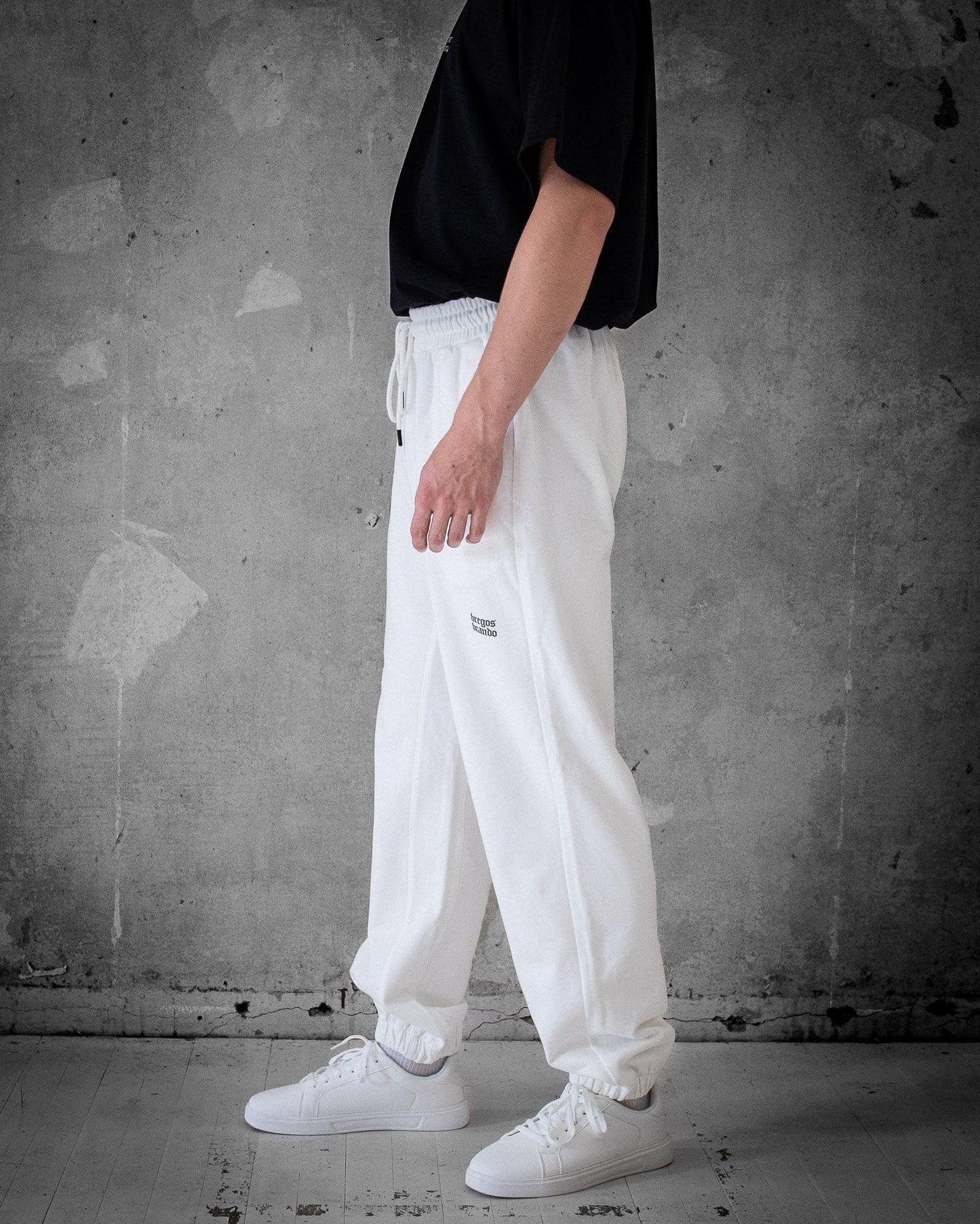 Bregos Pants | White Joggers Men's Sweatpants