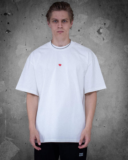 Love Yours | White Boxy fit Men's T-shirt