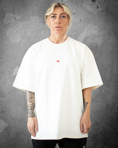 Love Yours | White Boxy fit Women's T-shirt