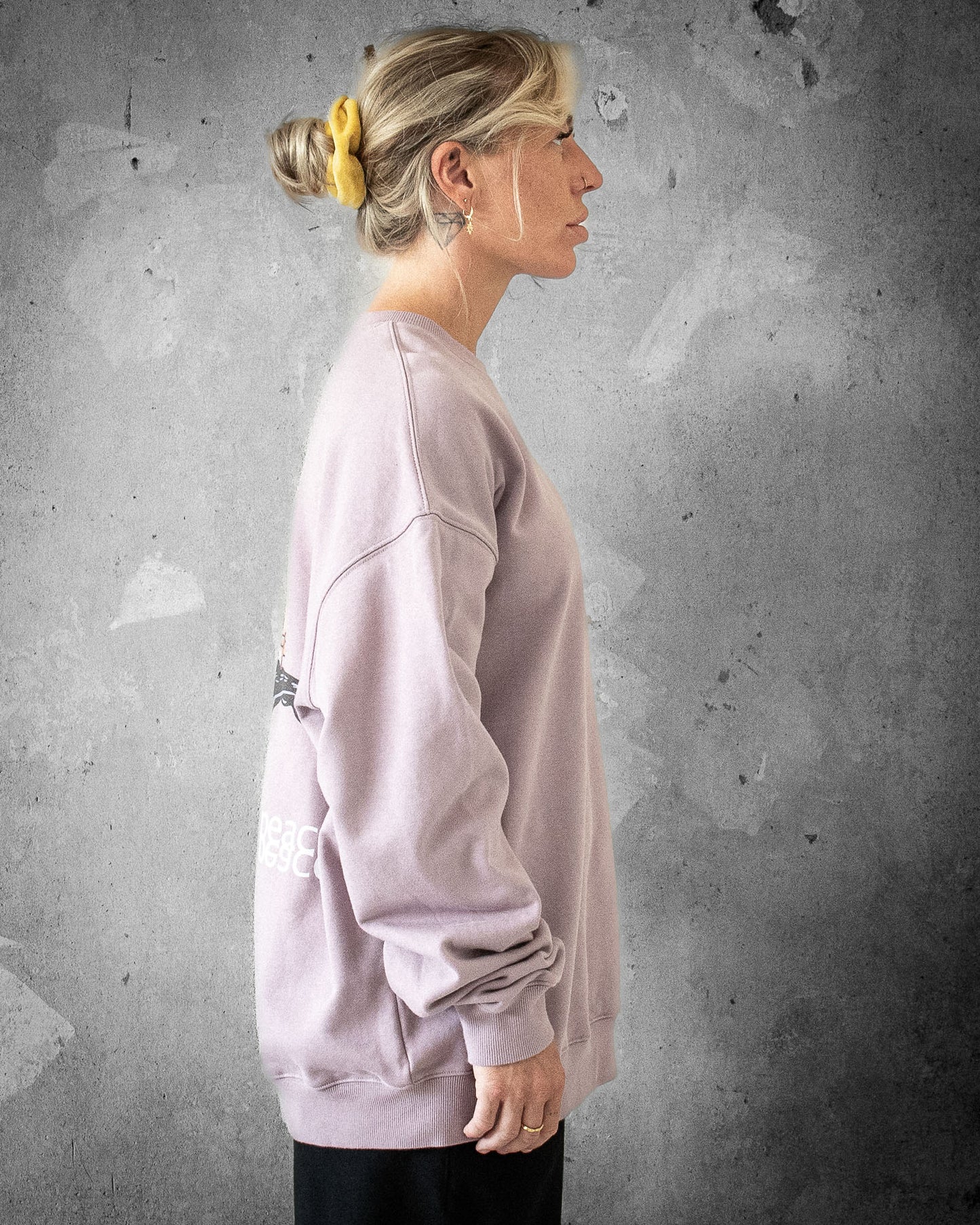 Solitude and Peace | Oversized Lilac Women's Sweatshirt