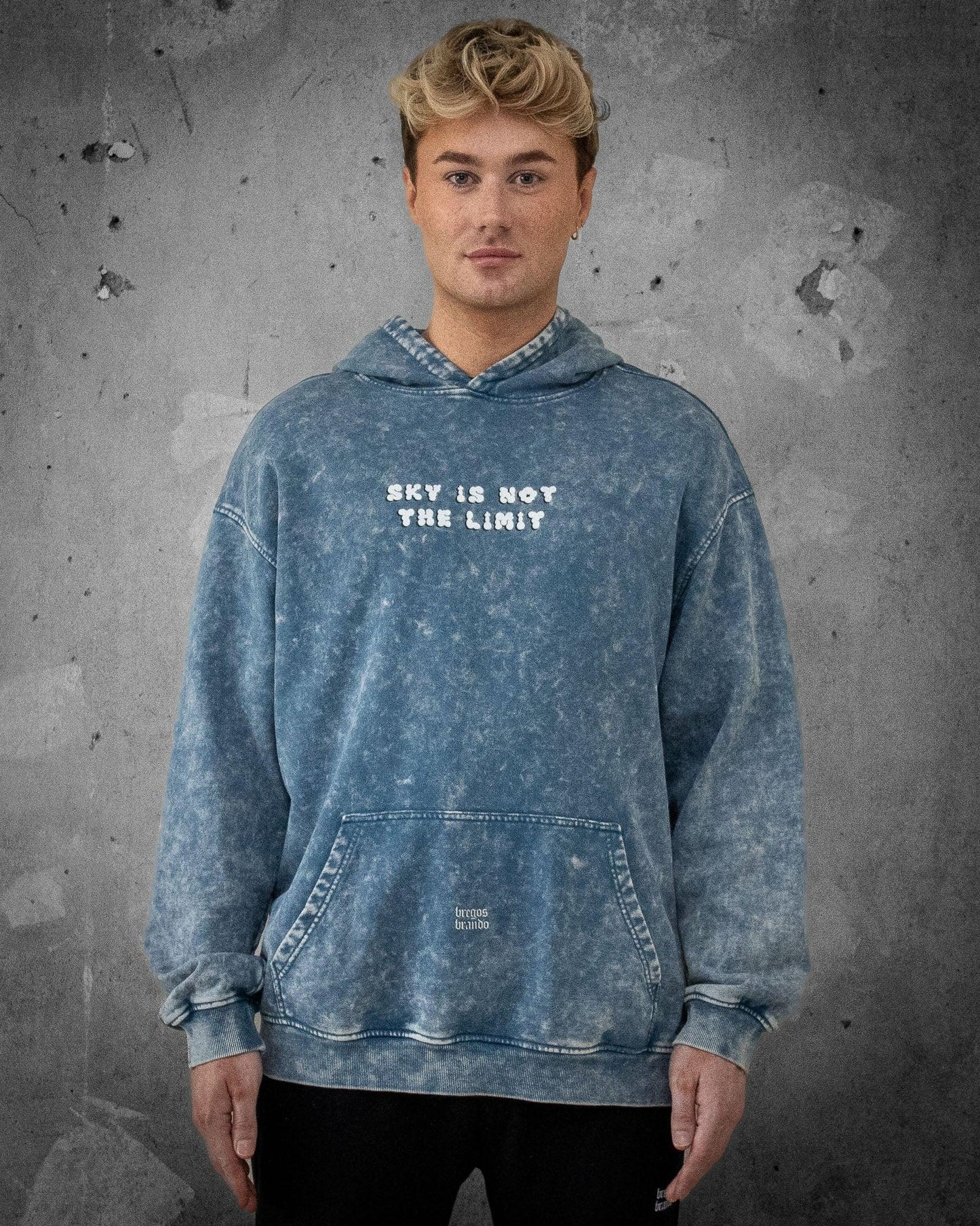 Sky is Not the Limit | Oversized Faded Men's Hoodie