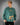 Front view of Bregos Brando green men's sweatshirt – Retro print in soft cotton