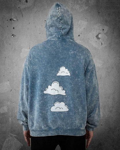 Sky is Not the Limit | Oversized Faded Men's Hoodie