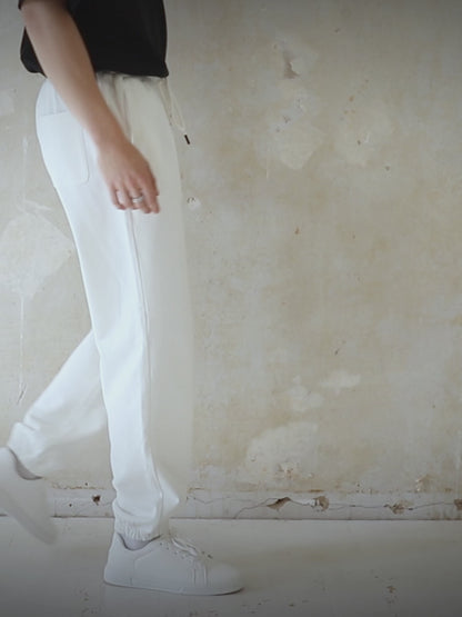 Bregos Pants | White Joggers Men's Sweatpants