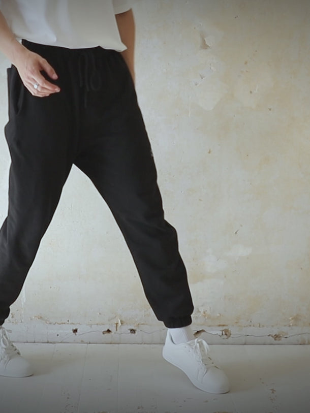 Bregos Brando black men's sweatpants – soft cotton sweatpants with a relaxed fit