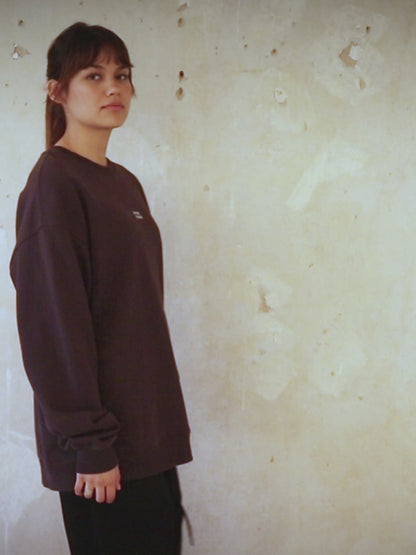 Solitude and Peace | Oversized Charcoal Women's Sweatshirt